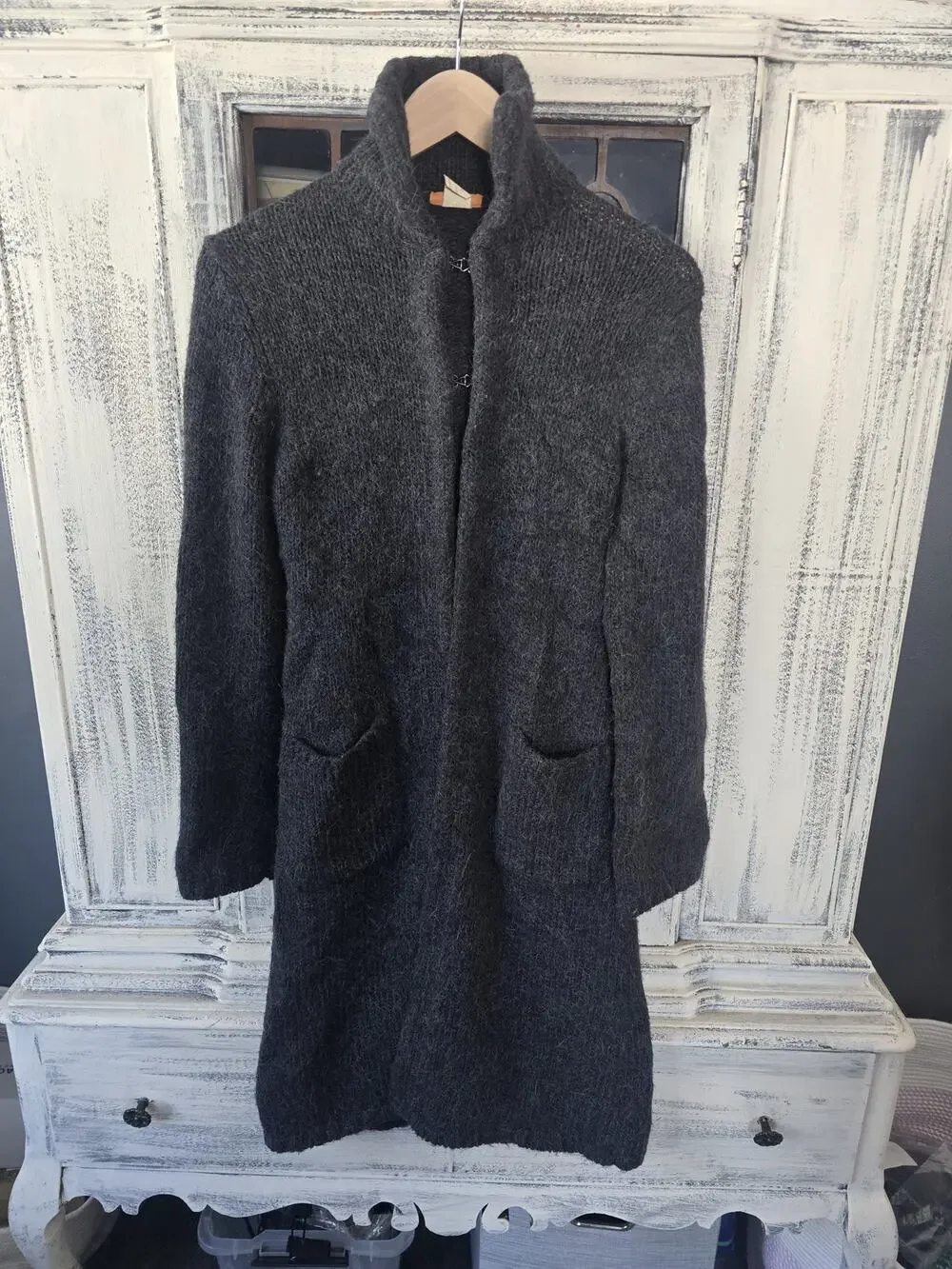 EUC J.Crew Alpaca Blend Gray Long Sleeve Cardigan - Medium